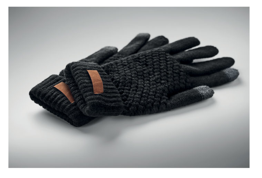 Tactile gloves for smartphone in RPET
