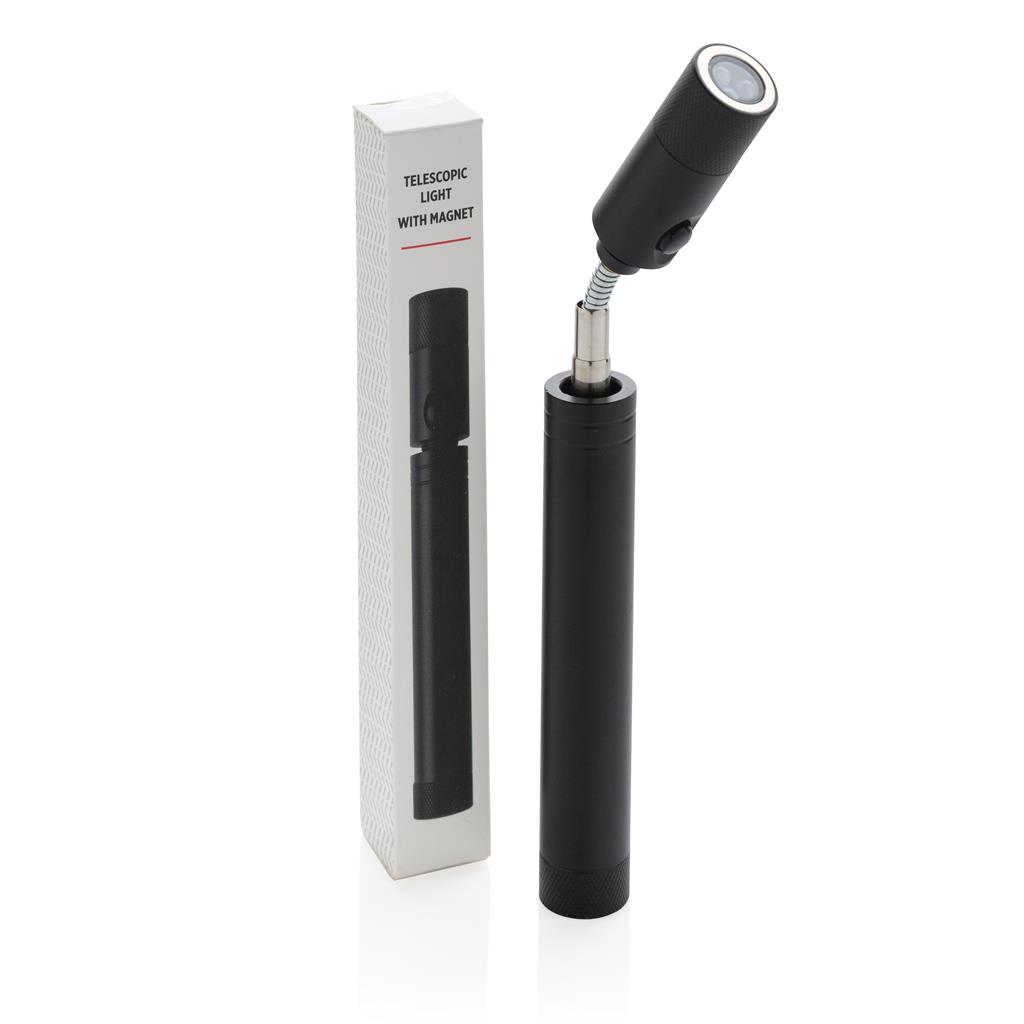Telescopic light with magnet and logo