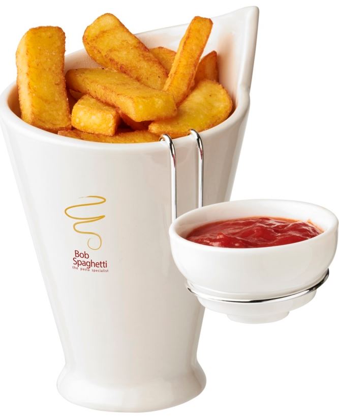 Chase fries and sauce holder