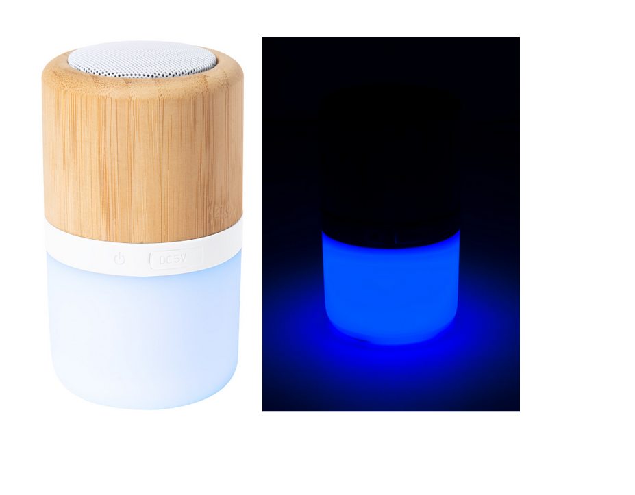 Tumbiņa-speaker ar LED apgaismojumu un gravējumu "KIVI"