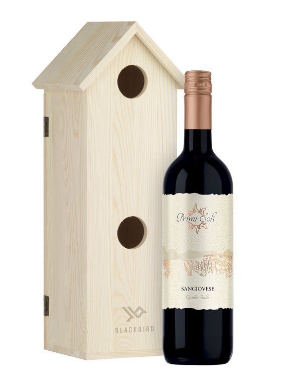 Wine gift box and bird house in one