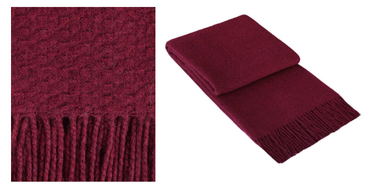 Wool blanket Burgundy 