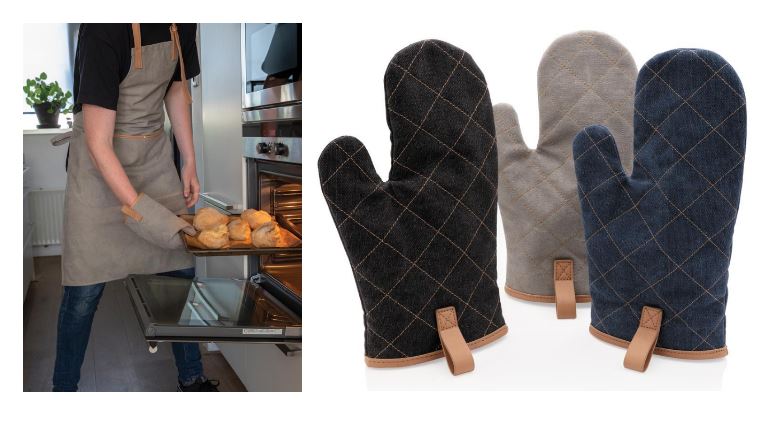 Deluxe canvas oven mitt