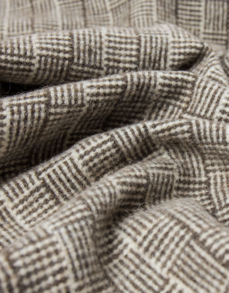 Merino wool blanket North-brown