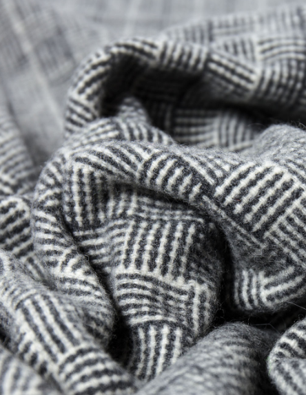 Merino wool blanket North-grey
