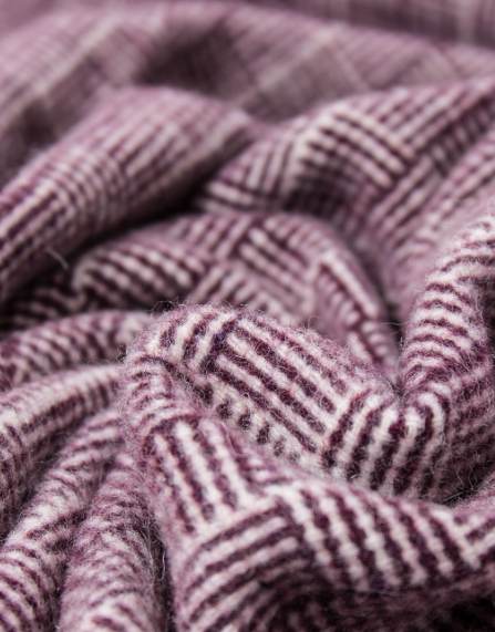 Merino wool blanket North-plum