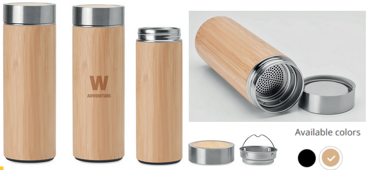 Double wall stainless steel insulating vacuum flask "Batumi-3", 400 ml