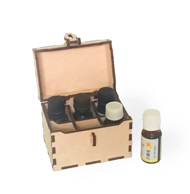 Wooden box for essential oils 
