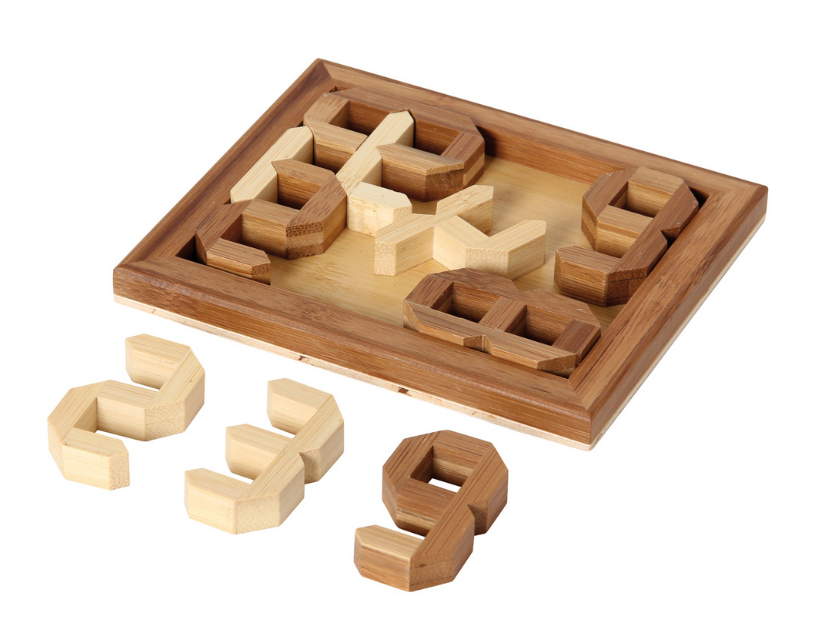 Wooden puzzle-numbers