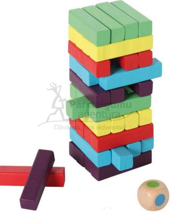 Colorful tumbling tower