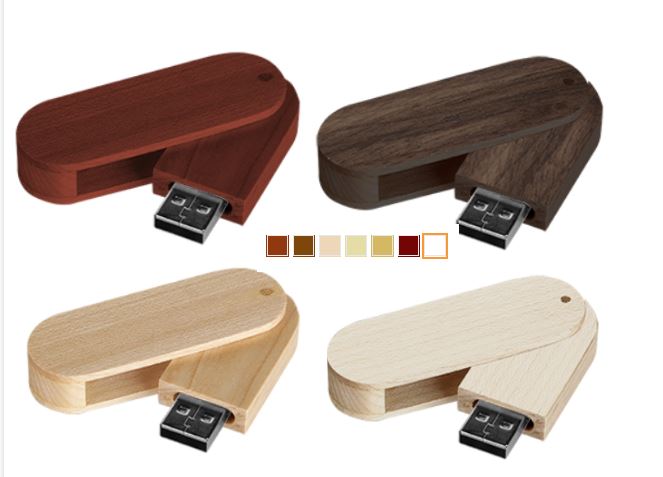 USB stick made of wood