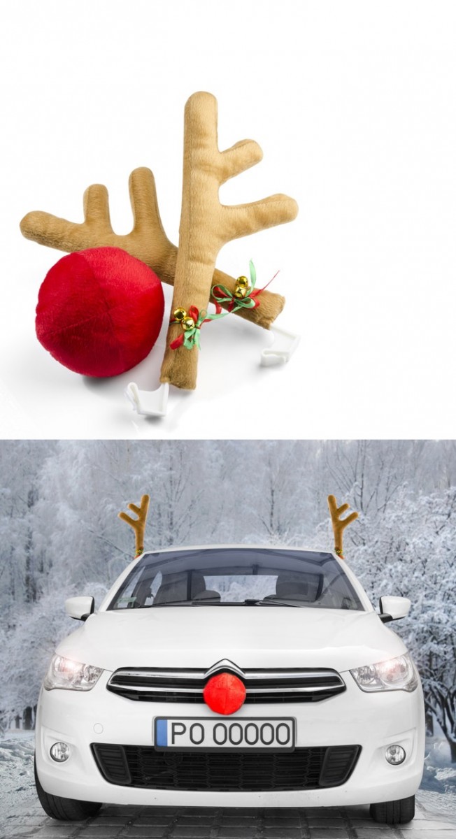 Ziemassvētku dekoru komplekts automašīnai RŪDOLFS