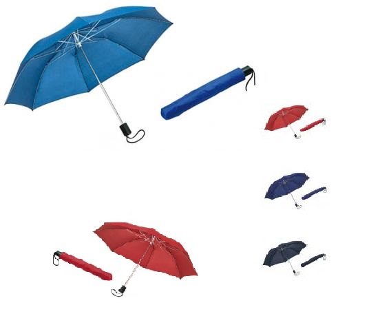 Folded, manual umbrella