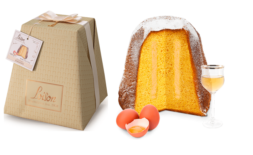 PANDORO itāļu Ziemassvētku kūka "GENESIZABAION" ( 1 kg) ar Sabayon krēmu