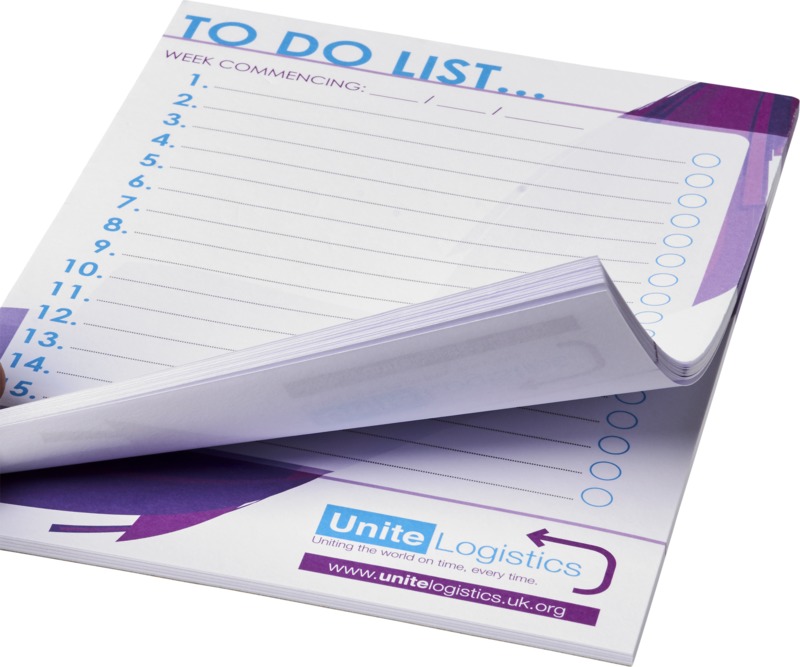 Darāmo lietu saraksts "To do list" lapiņas A6, ar Jūsu uzņēmuma logo